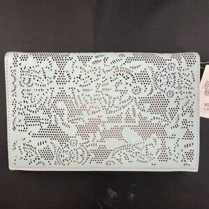 Light Blue Clutch Purse with gold shoulder chain-for day or nite - NEW with Tags